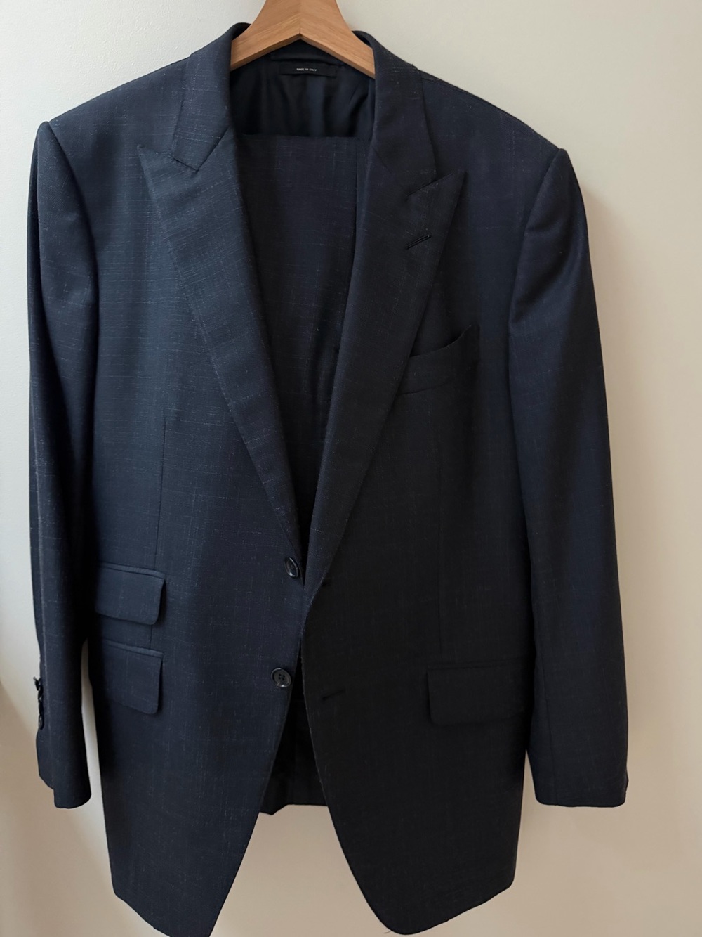 Tom Ford Dark Navy Two-Button Wool silk Suit
